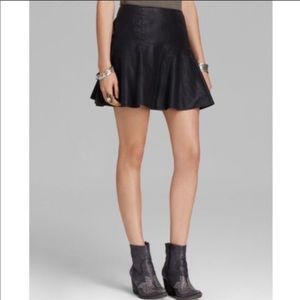 Free people leather skirt